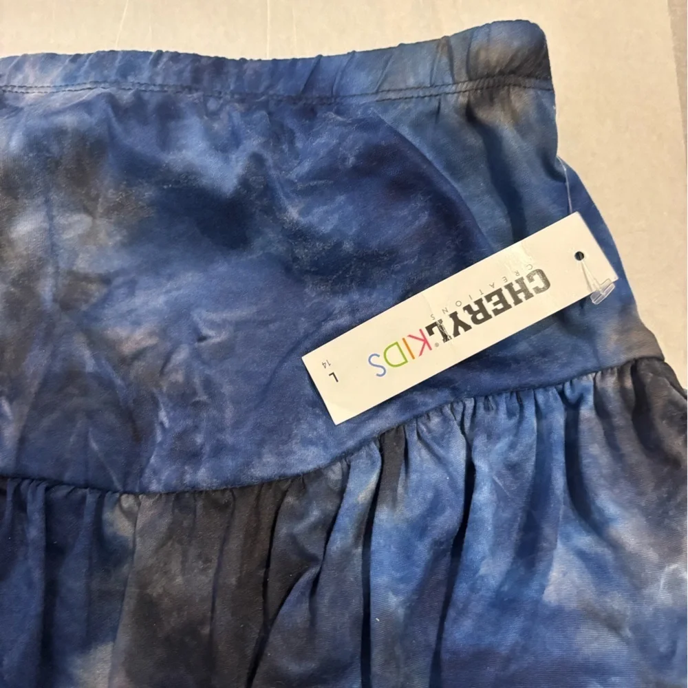 Cheryl Creations Navy tiered skirt NWT (size 14)
